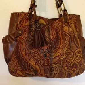 Boho Style Relic Brown Shoulder Bag